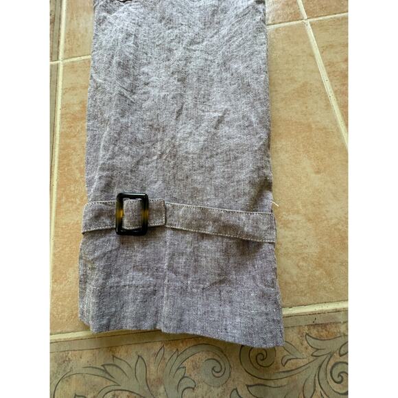 New without Tags! N  Y & Company 7th Ave Linen blend belt open leg Cargo Pant 12 - Picture 4 of 11